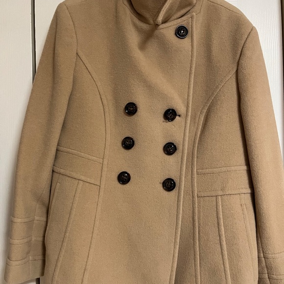 St John's Bay Dress Coat - with large reinforced brown buttons and inside pocket - Picture 2 of 16